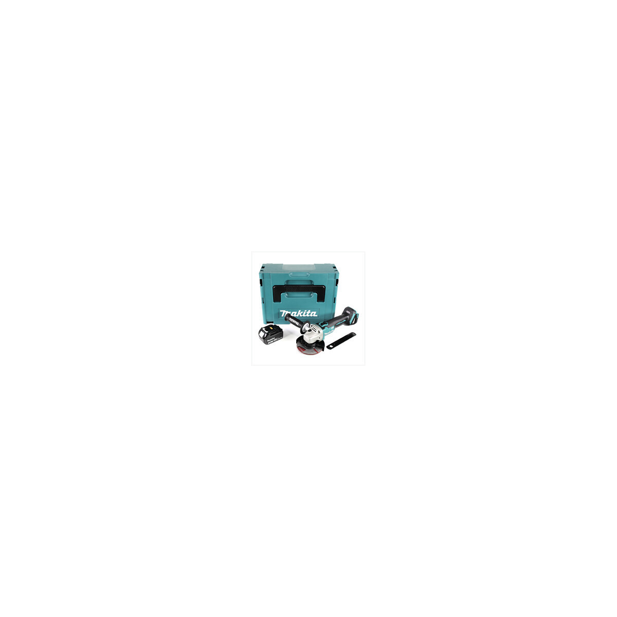 Makita DGA 504 Y1J 18 V Meuleuse sans fil Ø 125 mm avec boîtier MAKPAC + 1x  Batterie BL 1815 N 1,5 Ah