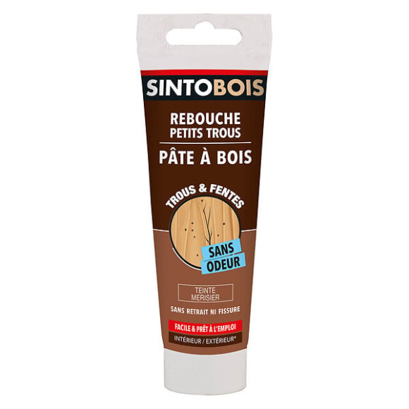 Pâte à  bois pour reboucher imperfections et fissures 80g Merisier