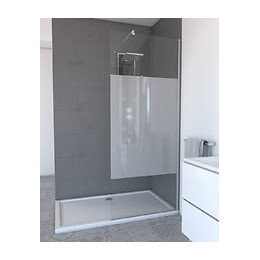 Paroi douche à  l'italienne - Verre transparent - 80x200cm