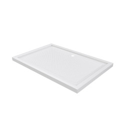 Receveur de douche extra-plat  - Blanc acrylique - L80xl120cm