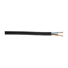 Câble electrique H03WH2-F - Noir - 2x0.75mm2