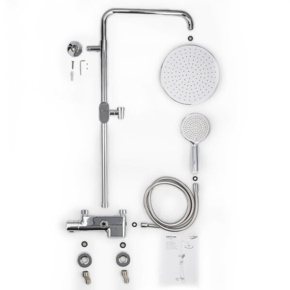 Colonne de Douche avec Mitigeur Thermostatique avec Boutons Poussoirs SWITCHEA by Eurosanit