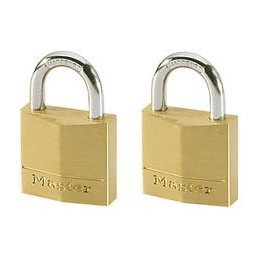 2 cadenas à  clé en laiton massif 20mm anse d.3xh.11mm