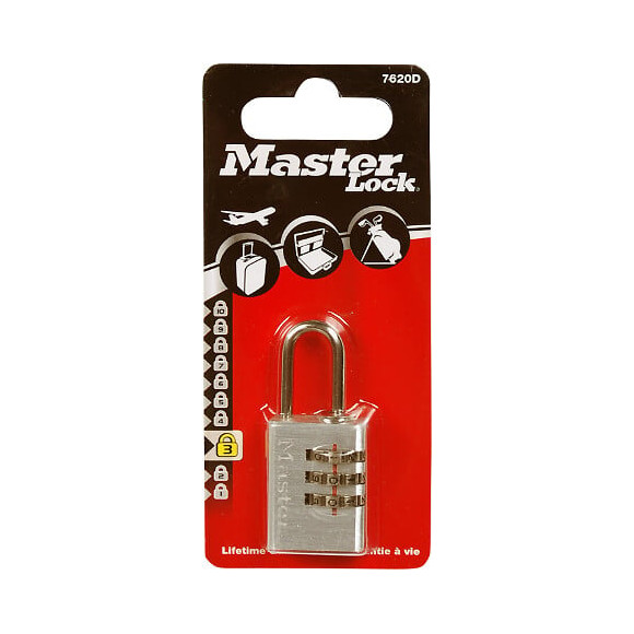 Cadenas à  combinaison programmable chrome 20mm anse d.3xh.21mm