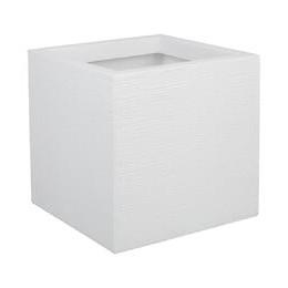 Pot carré simple paroi Graphit Up 30cm 21L blanc