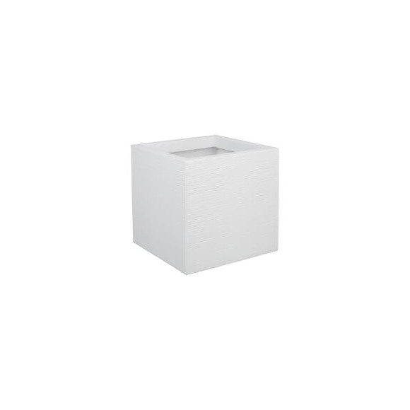 Pot carré simple paroi Graphit Up 30cm 21L blanc