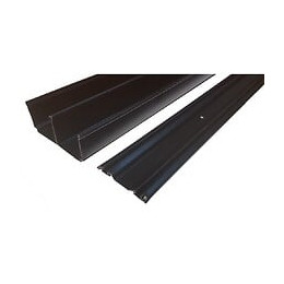 Rails pour porte de placard - Haut - bas - Noir - 360cm