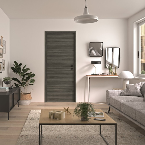 Bloc porte réversible spe milano2 chêne gris fonce 730mm