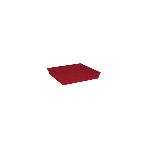 Soucoupe carrée Toscane 40 cm rouge rubis