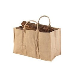 Sac à  bûches Natureo en toile de jute naturelle