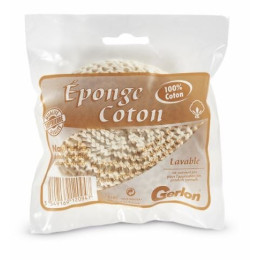 SACHET DE 1 EPONGE COTON NATUREL TRICOTE