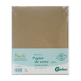 PAQUET DE 15 FEUILLES ABRASIF SILEX 230X280MM PANACHEES