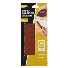 6 FEUILLES 93X230 MM CORINDON GRAIN 60