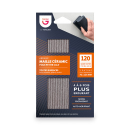 Recharge 3 patins maille ceramic 70x125mm grain 120