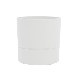 Pot de fleurs rond Aquaduo de 243 cm blanc ivoire