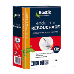 Enduit de rebouchage poudre 1 kg BOSTIK