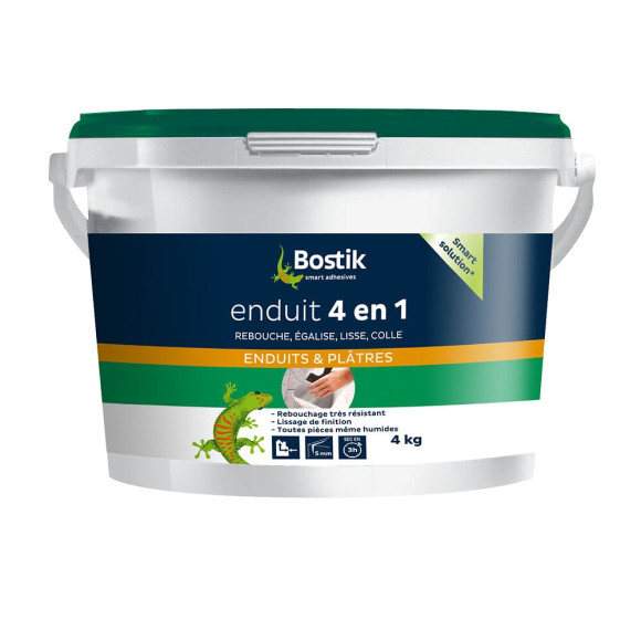 Enduit  4 en 1 pâte 4 kg BOSTIK