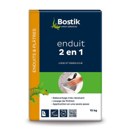 Enduit 2 en 1 poudre 15 kg BOSTIK