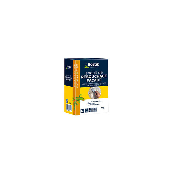 Enduit de rebouchage façade poudre 1 kg BOSTIK