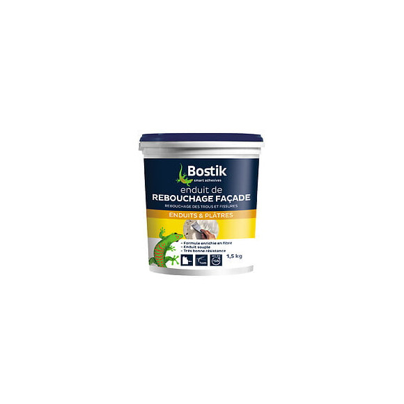 Enduit de rebouchage façade pâte 15 kg BOSTIK