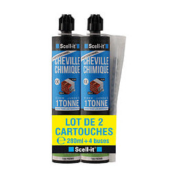 Lot de 2 cartouches scellement chimique 280ml