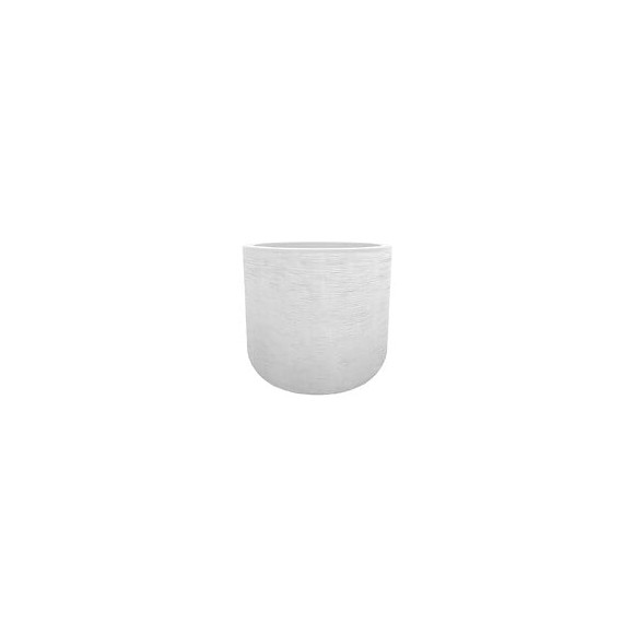 Pot rond Graphit Up blanc cérusé diamètre 40 cm