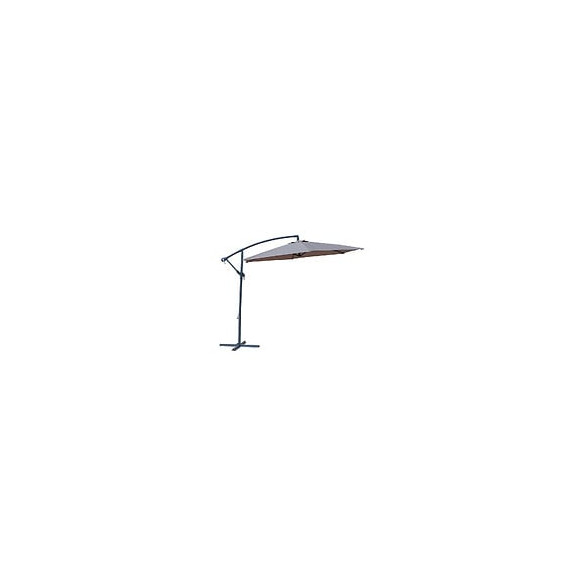 Parasol décentré rectangulaire coloris taupe 3M