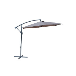 Parasol décentré rectangulaire coloris taupe 3M