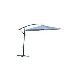 Parasol décentré rond gris 3m