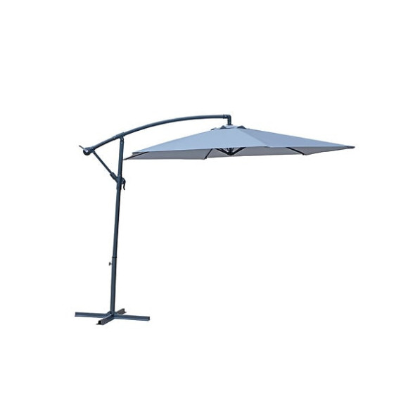 Parasol décentré rond gris 3m