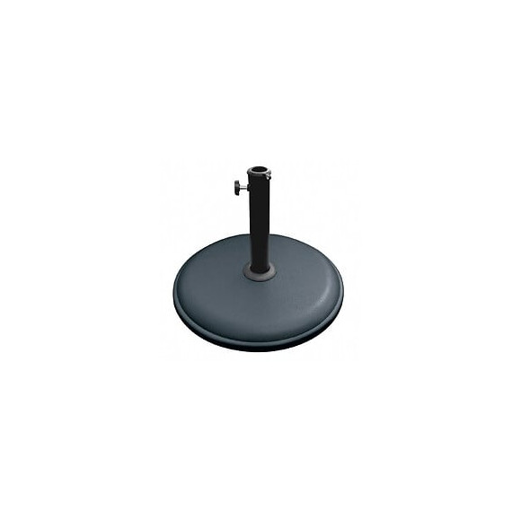 Pied Parasol béton rond 15kg noir