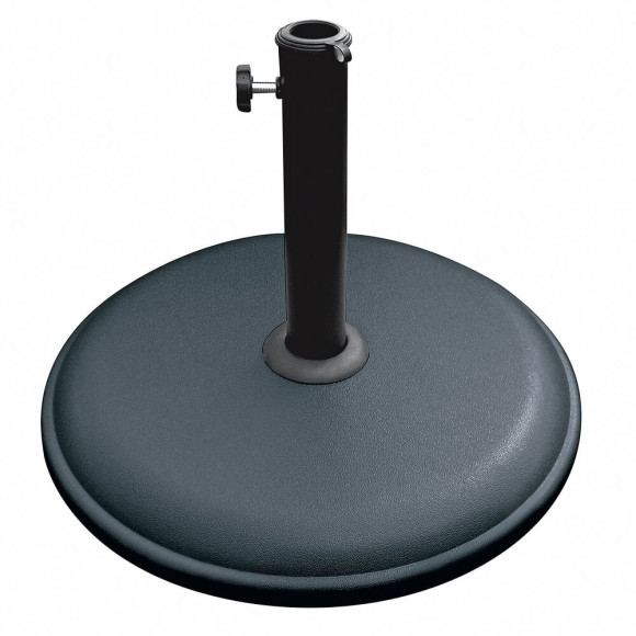 Pied Parasol béton rond 15kg noir