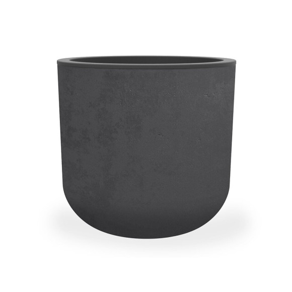 Pot rond 50 cm Basalt Up gris anthracite