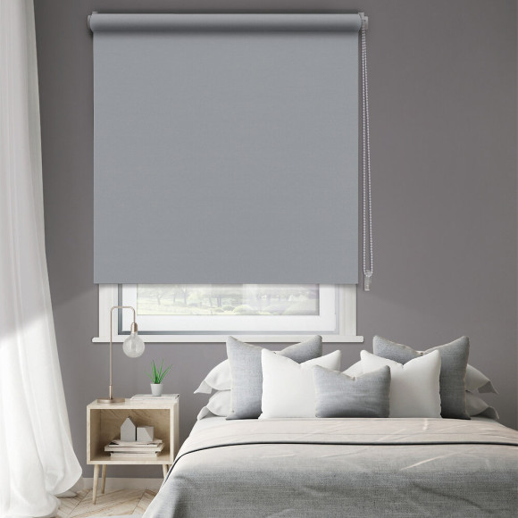 Enrouleur occultant gris clair L84-80 tissu H190