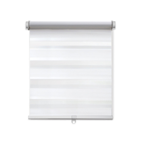 Store enrouleur automatique Jour-Nuit blanc 37x160cm