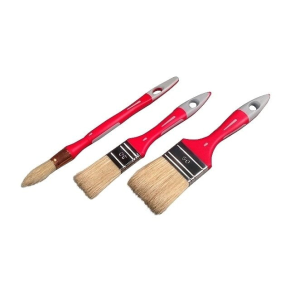 Lot de 3 pinceaux bi-matière peinture mate et satinee savy