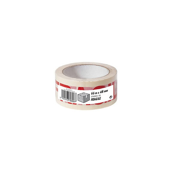 Emballage PP FRAGILE Blanc et Rouge 66m x 48mm