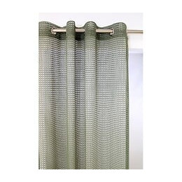 Voilage Filet Effet Cannage - 140x240cm - Vert Kaki