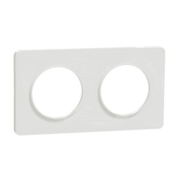 Odace Touch - plaque - blanc 2 postes horiz. ou vert