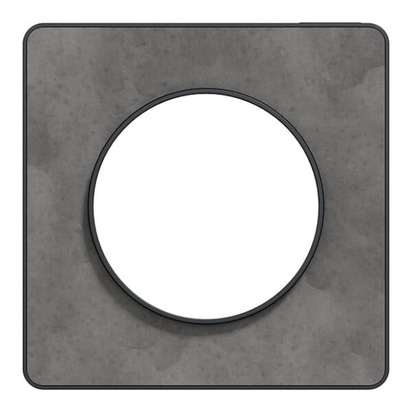 Odace Touch - plaque Ardoise avec liseré anthracite - 1 poste