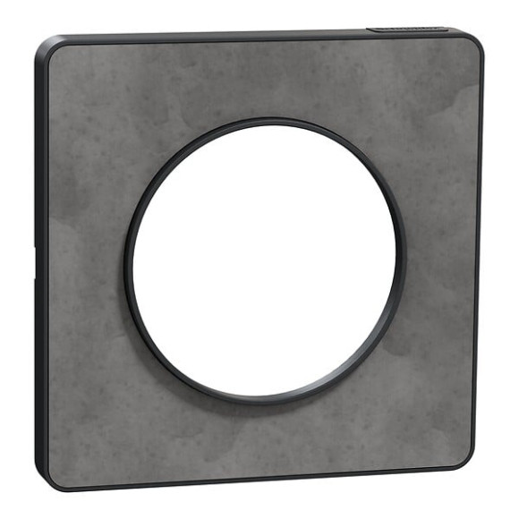 Odace Touch - plaque Ardoise avec liseré anthracite - 1 poste