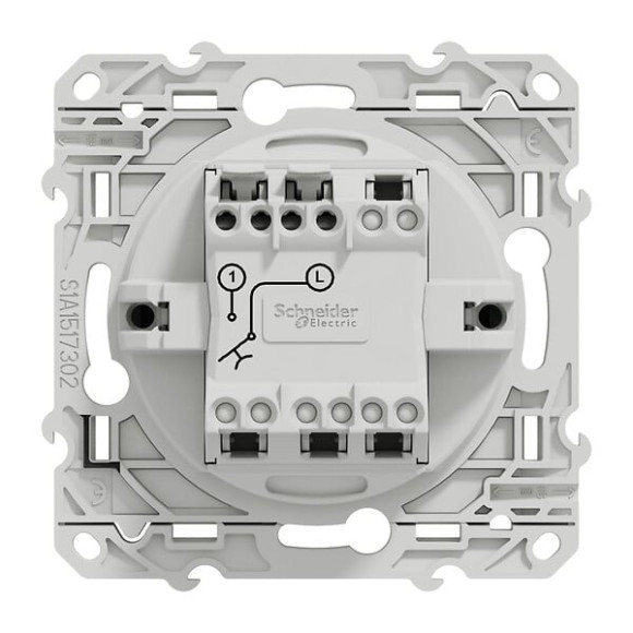 Odace poussoir Antracite 10A a vis