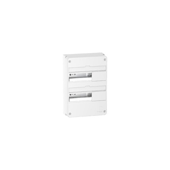 Coffret en saillie Blanc - 2 rangées de 13 modules