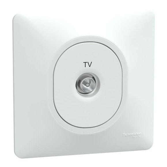 Ovalis - Monobloc - Prise TV simple - Blanc