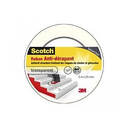 Ruban Antidérapant De  Scotch Une Face L.5 M X L.25 Mm Transparent