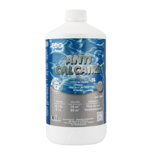 Anti-calcaire - Liquide - Bidon de 1L - Edg By Aqualux