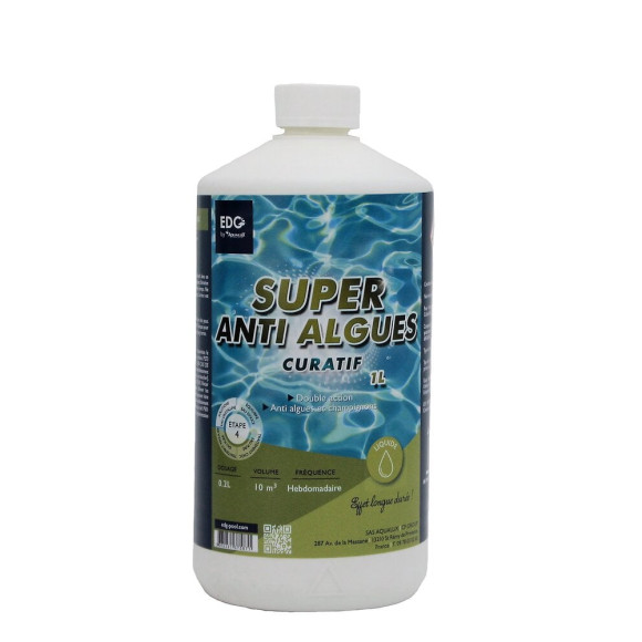 Super anti-algues - Curatif - Bidon de 1L - Edg By Aqualux