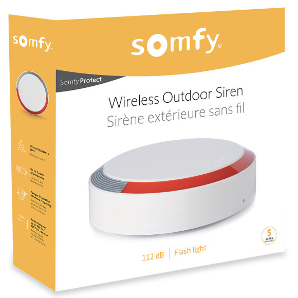 Somfy 2401491 - Sirène extérieure 112dB Home Alarm