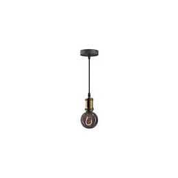 Suspension luminaire style antique XXCELL - bronze mat - E27 - 1m