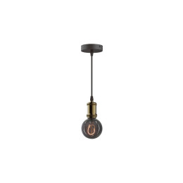 Suspension luminaire style antique XXCELL - bronze mat - E27 - 1m